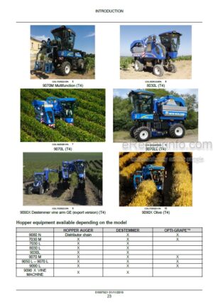 Photo 6 - New Holland 9050L 9070L 9070M Service Manual Grape Harvester 51697921