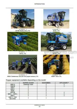 Photo 5 - New Holland 9050L 9070L 9070M Service Manual Grape Harvester 51697921