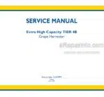 Photo 5 - New Holland 9090X Extra High Capacity Tier 4B Service Manual Grape Harvester 51657879