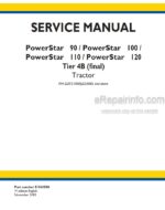 Photo 4 - New Holland 90 100 110 120 PowerStar Tier 4B Final Service Manual Tractor 51543580