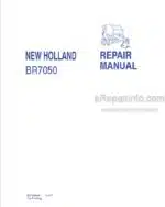 Photo 4 - New Holland BR7050 Repair Manual Round Baler 87728696