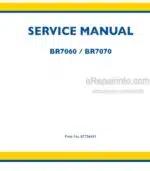 Photo 4 - New Holland BR7060 BR7070 Service Manual Round Baler 87756491