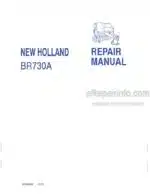 Photo 4 - New Holland BR730A Repair Manual Round Baler 87364832