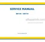 Photo 5 - New Holland BR740 BR750 Service Manual Round Baler 6046623100
