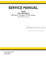 Photo 4 - New Holland C245 Tier 4B Final Service Manual Compact Track Loader 48174793