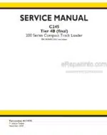 Photo 4 - New Holland C245 Tier 4B Final Service Manual Compact Track Loader 48174793