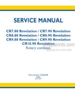 Photo 5 - New Holland CR7.80 CR7.90 CR8.80 CR8.90 CR9.80 CR9.90 CR10.90 Tier 4 Stage IV Tier 2 Revalation Service Manual Combine 51602540