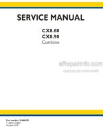 Photo 4 - New Holland CX8.80 CX8.90 Service Manual Combine 51666395