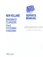 Photo 4 - New Holland Cursor Series F2CE9684 F3AE9684 Tier 3 Service Manual Engine 84314716