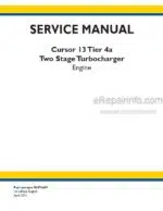 Photo 5 - New Holland Cursor 13 F3D Tier 4A Service Manual Two Stage Turbocharger Engine 84474491