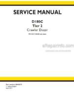 Photo 5 - New Holland D180C Tier 2 Service Manual Crawler Dozer 48048573