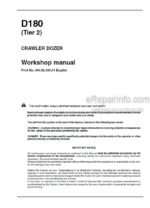 Photo 4 - New Holland D180 Tier 2 Workshop Manual Crawler Dozer 6040239001