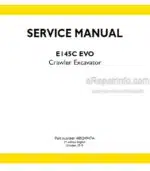 Photo 4 - New Holland E145C EVO Tier 3 Service Manual Crawler Excavator 48024947A