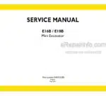 Photo 4 - New Holland E16B E18B Service Manual Mini Excavator 84533365B