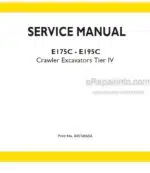 Photo 5 - New Holland E175C E195C Tier IV Service Manual Crawler Excavator 84574565A