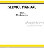 Photo 4 - New Holland E17C Tier IV Service Manual Mini Excavator