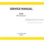 Photo 5 - New Holland E18C Tier IV Service Manual Mini Excavator 2