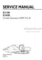 Photo 5 - New Holland E215B E245B ROPS Tier III Service Manual Crawler Excavator 84392396A