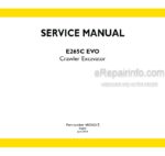 Photo 4 - New Holland E265C EVO Tier 3 Service Manual Crawler Excavator 48034217