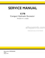 Photo 4 - New Holland E27B Service Manual Compact Hydraulic Excavator S5PV0023E02