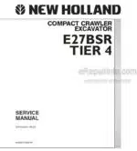 Photo 5 - New Holland E27BSR Tier 4 Service Manual Compact Crawler Excavator S5PV0020E01EN-US