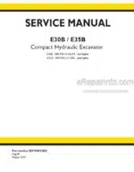 Photo 4 - New Holland E30B E35B Service Manual Compact Hydraulic Excavator S5PW0033E02