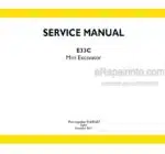 Photo 5 - New Holland E33C Service Manual Mini Excavator