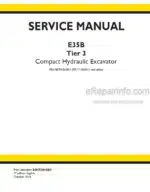 Photo 5 - New Holland E35B Tier 3 Service Manual Compact Hydraulic Excavator S5HX0012E01