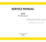 Photo 4 - New Holland E37C Tier IV Final Service Manual Mini Excavator
