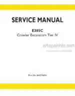 Photo 5 - New Holland E385C Tier IV Service Manual Excavator 84527569A
