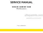 Photo 5 - New Holland E45BSR E50BSR E55B Service Manual Mini Excavator 84602422A
