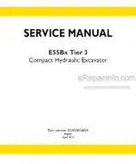 Photo 4 - New Holland E55BX Tier 3 Service Manual Compact Hydraulic Excavator S5HS0014E01