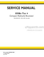 Photo 4 - New Holland E55BX Tier 4 Service Manual Compact Hydraulic Excavator S5HS0013E01