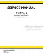 Photo 4 - New Holland E55B Tier 4 Service Manual Crawler Excavator S5PS0003E01