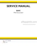 Photo 4 - New Holland E60C Service Manual Mini Excavator