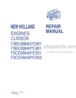 Photo 4 - New Holland F3BE0684G*E901 F3BE0684H*E901 F3CE0684A*E001 F3CE0684B*E003 Cursor Service Manual Engine 84144127