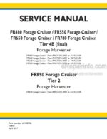 Photo 4 - New Holland FR480 FR550 FR650 FR780 FR850 Forage Cruiser Tier 4B Final Tier 2 Service Manual Forage Harvester 48142788
