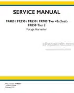 Photo 4 - New Holland FR480 FR550 FR650 FR780 Forage Cruiser Service Manual Forage Harvester 47956032