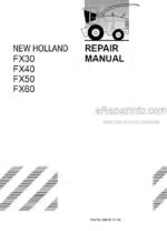 Photo 4 - New Holland FX30 FX40 FX50 FX60 Repair Manual And Electrical Supplement Manual Forage Harvester