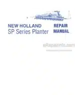 Photo 4 - New Holland SP280 SP380 SP480 SP580 Series Repair Manual Planter