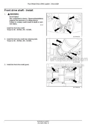 Photo 9 - New Holland T7.290 T7.315 AutoCommand Service Manual Tractor