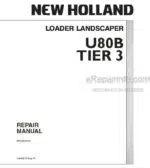 Photo 5 - New Holland U80B Tier 3 Repair Manual Loader Landscaper 87728505NA