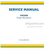 Photo 4 - New Holland VN2080 Service Manual Grape Harvester 84205118A