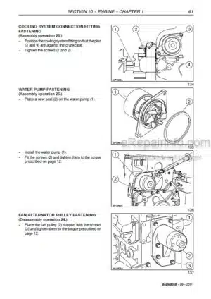Photo 7 - New Holland TVT135 TVT145 TVT155 TVT170 TVT190 TVT195 Service Manual Tractor 6035448106
