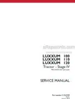 Photo 4 - Case 100 110 120 Luxxum Stage IV Service Manual Tractor 51543529