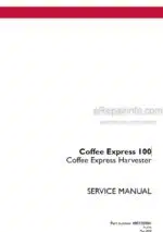 Photo 4 - Case 100 Coffee Express Service Manual Coffee Express Harvester 48025808A