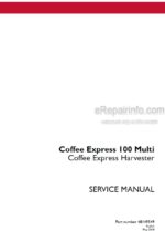 Photo 4 - Case 100 Multi Coffee Express Service Manual Coffee Express Harvester 48149549