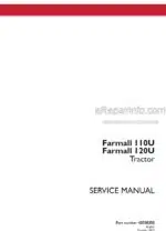 Photo 4 - Case 110U 120U Farmall Service Manual Tractor 48038308