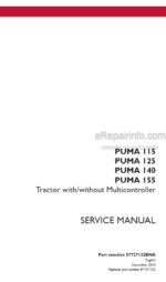 Photo 4 - Case 115 125 140 155 Puma Multicontroller Service Manual Tractor 87727132BNA