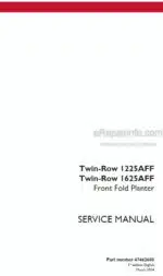 Photo 5 - Case 1225AFF 1625AFF Twin-Row Service Manual Front Fold Planter 47462688